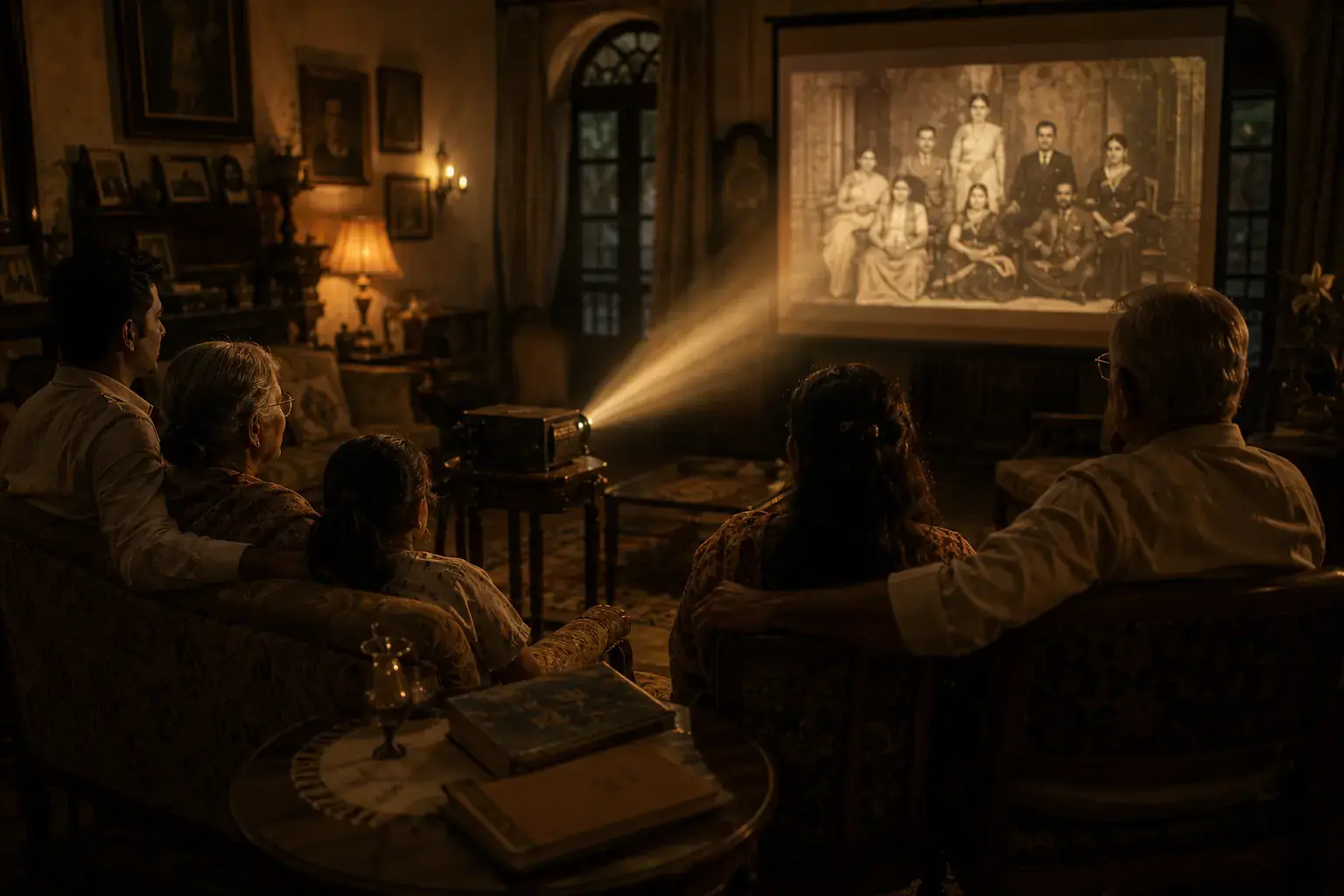 Private family screening of a completed legacy film