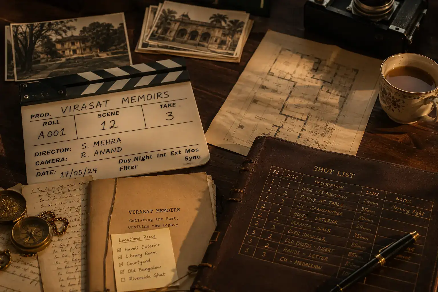 Pre-production planning for a family legacy films