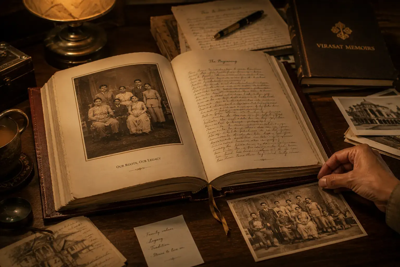 Luxury family coffee table book preserving generations of memories